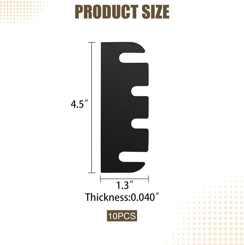 Verplexter Door Hinge Shims 10 Pack - 0.040 Inch Thickness, 4.5 Inch Hinge Shims - Image 2